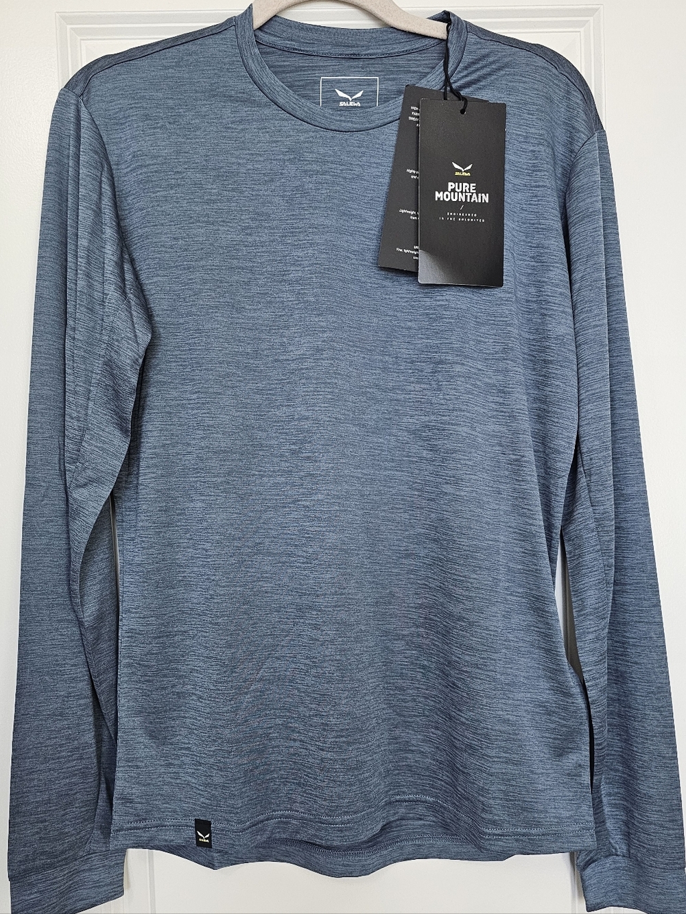 Salewa Puez Melange Dry Long Sleeve Tee Blue Men’s XS Lightweight NWT